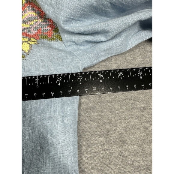 Ivy Jane Roses Tapestry Top Blouse 3/4 Sleeve Floral Flowers Boho Cotton S NWOT - Picture 5 of 5